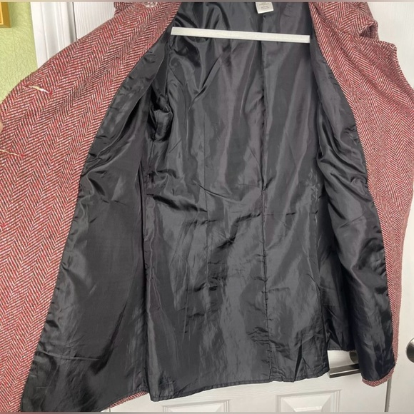 Needle & Thread Double Breasted Herringbone Tweed Pea Coat Womens Size M - Picture 8 of 9